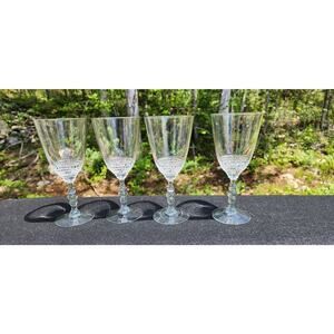 DUNCAN MILLER Art Deco Tear Drop Water Glass Set of 4